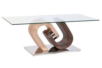 TABLE BASSE VERRE MDF 120X60X45 TRANSPARENT MB200040 1