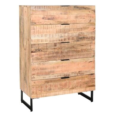 COMODA MANGO METAL 80X40X115 42,90 NATURAL NATURAL MB200179