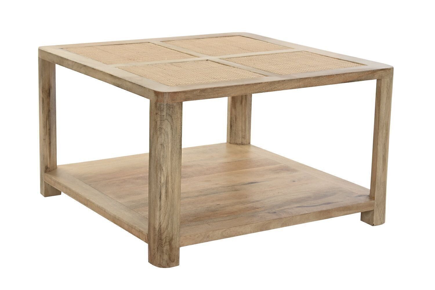 TAVOLINO MANGO RATAN 76X76X45 MARRONE CHIARO MB200202