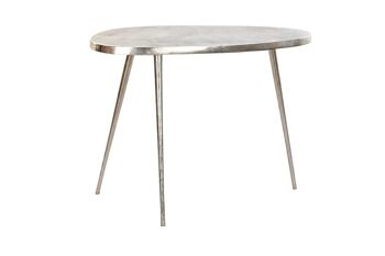 TABLE D'APPOINT ALUMINIUM 72X36X52 ARGENT MB200241 1