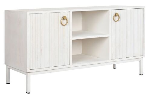 MUEBLE TV MANGO METAL 120X40X60 BLANCO MB200594