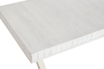 TABLE BASSE MANGO METAL 140X70X42 BLANC MB200596 2