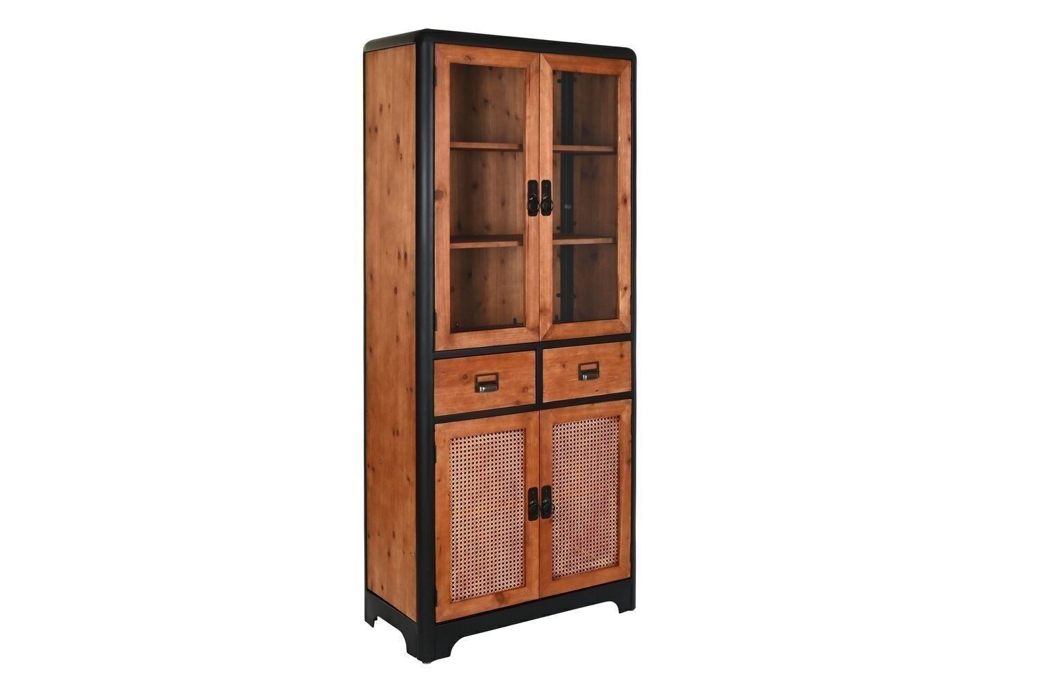 VETRINA ABETE VETRO 80X40X175 TESTA DI MORO MB200608