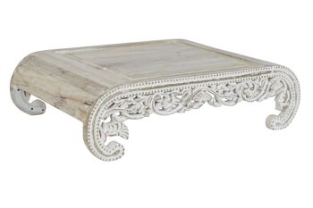 TABLE D'APPOINT MANGUE 89X63.5X25.4 DÉCAPAGE BLANC MB201001 1