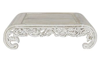 TABLE D'APPOINT MANGUE 89X63.5X25.4 DÉCAPAGE BLANC MB201001 4