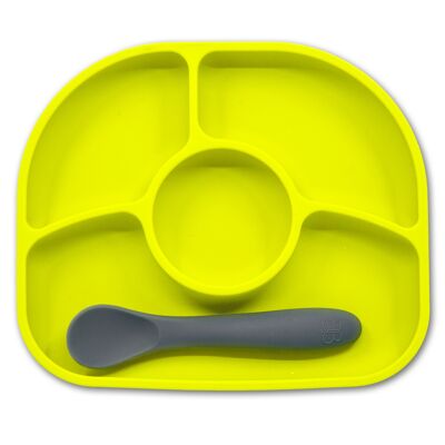 Bbluv - Yümi Silicone plate and spoon Lime