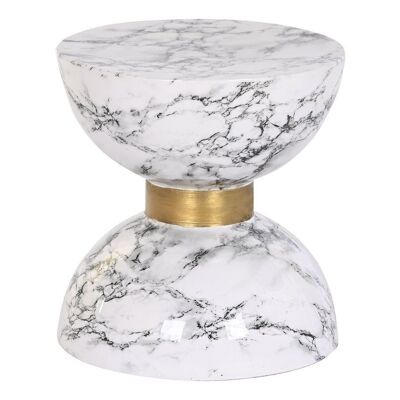 SIDE TABLE IRON 33X33X35 SIMIL MARBLE MB201248