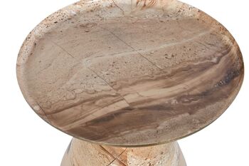 TABLE D'APPOINT FER VERRE 50X50X49 MB201251 2