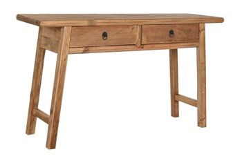 CONSOLE EN BOIS DE PIN RECYCLE 140X38X80 NATUREL MB201316 1