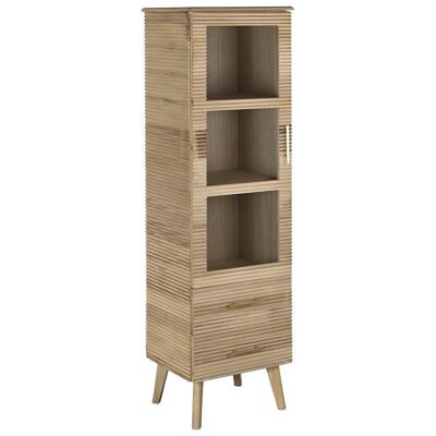 PAULOWNIA MDF-Vitrine 46X38X160 25,00 HELLBRAUN MB201431