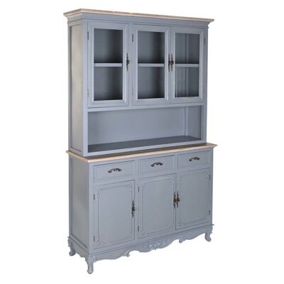 VITRINE PAULOWNIA MDF 122,5X40X191,5 GRIS MB201447