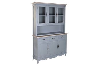 VITRINE PAULOWNIA MDF 122,5X40X191,5 GRIS MB201447 1