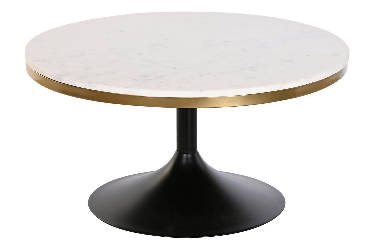 TAVOLINO METALLO MARMO 76X76X39,5 BIANCO MB201475