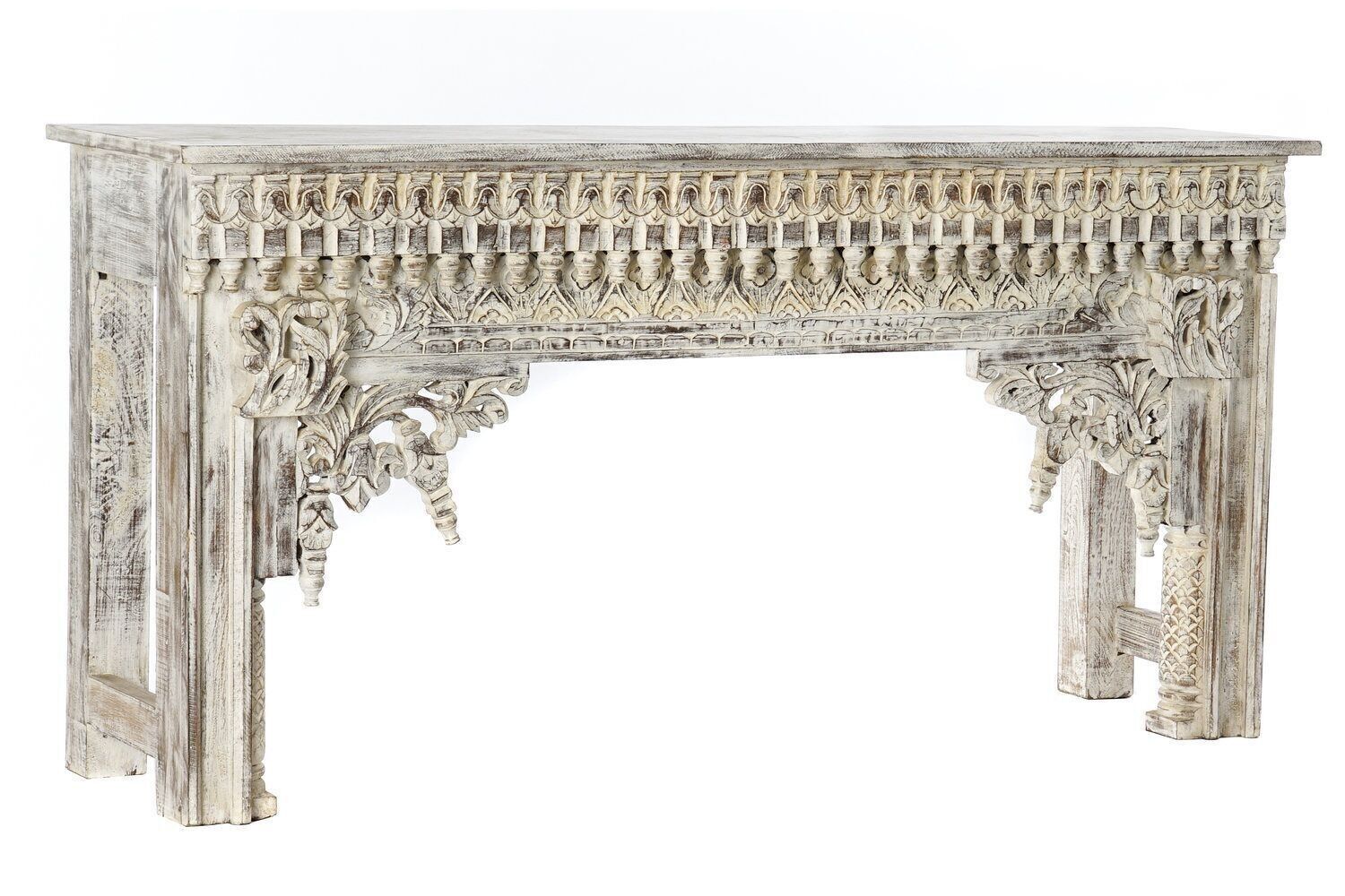 CONSOLLE MANGO 150X41X76 BIANCO ANTICATO MB202135