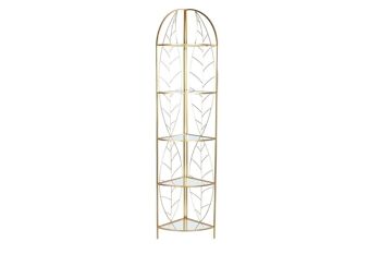 ÉTAGÈRE MÉTALLIQUE MIROIR 33X33X181,5 DORÉ MB202813 1