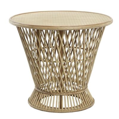 TABLE D'APPOINT BAMBOU 60X60X52 NATUREL MB203059