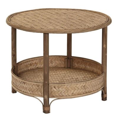 BAMBOO SIDE TABLE 60X60X47 DOUBLE HEIGHT MB203061