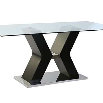 DINING TABLE TEMPERED GLASS MDF 180X90X76 BLACK MB203509