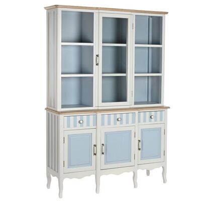 PAULOWNIA GLAS VITRINE 141,5X44X199 WEISS MB204067