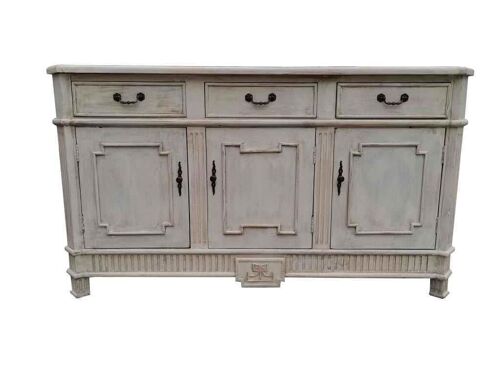 BUFFET PINO 160X45X90 ENVEJECIDO BLANCO MB204859