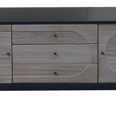 MEUBLE TV EN BOIS 120X50X58 NOIR MB204971