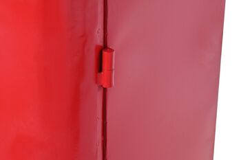 PORTE BOUTEILLES EN FER 70X44X151 ROUGE USÉ QUEUE MB205015 5