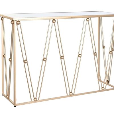 METAL MIRROR CONSOLE 120X40X80 GOLDEN MB201880