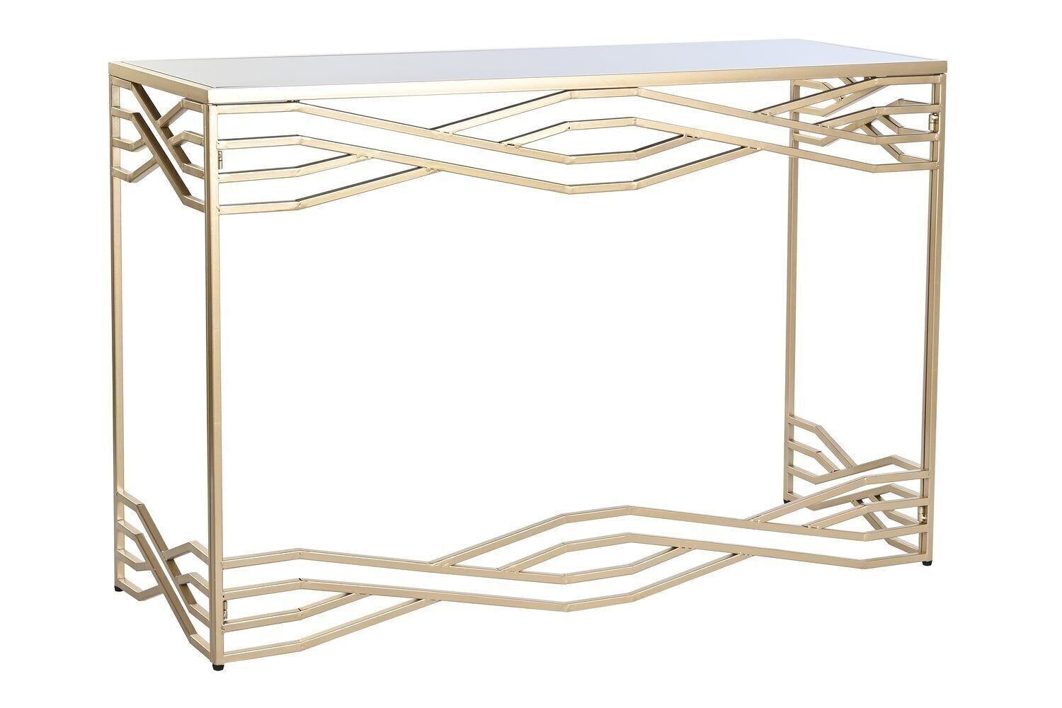 CONSOLLE VETRO METALLO 120X40X80 DORATO MB201884