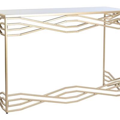 CONSOLA METAL CRISTAL 120X40X80 DORADO MB201884