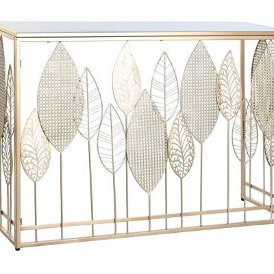 METAL GLASS CONSOLE 120X40X80 SHEETS GOLDEN MB201886