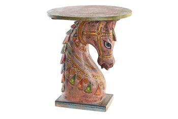 TABLE D'APPOINT MANGUE 39X39X47 CHEVAL VIEILLI MB201911 1