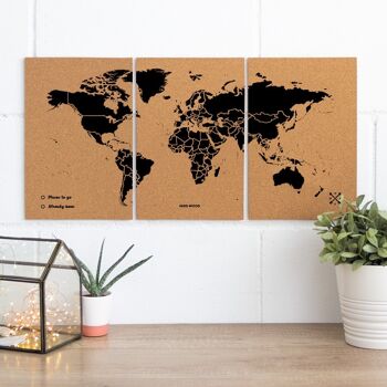 Puzzle carte du monde en liège 6