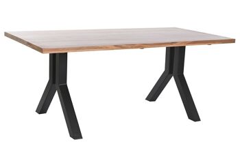 TABLE DE REPAS METAL JAMUN 180X90X75 NATUREL MB205746 1