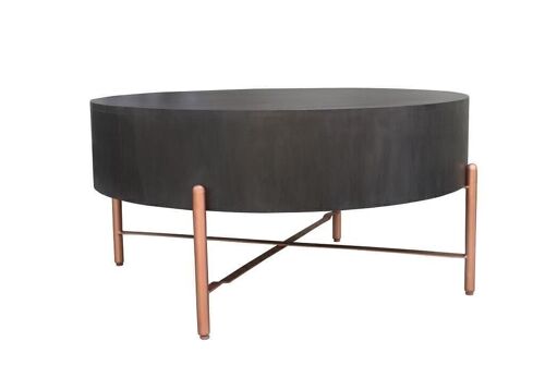 MESA CENTRO MANGO METAL 90X90X45 NEGRO MB205747