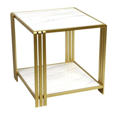 COUCHTISCH AUS MARMORMETALL 80X40X40 GOLD MB205750