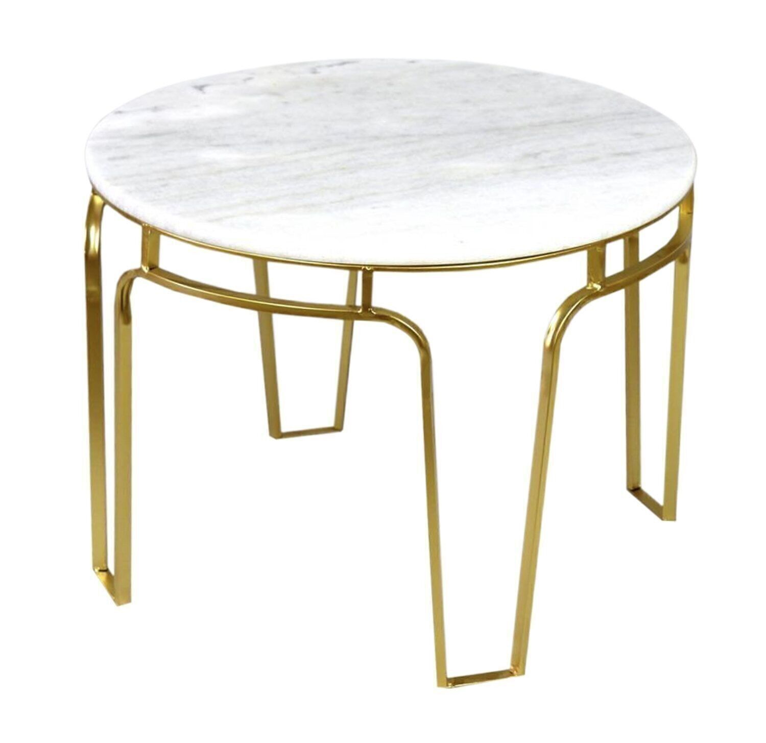 TAVOLINO MARMO METALLO 60X60X44,5 DORATO MB205756