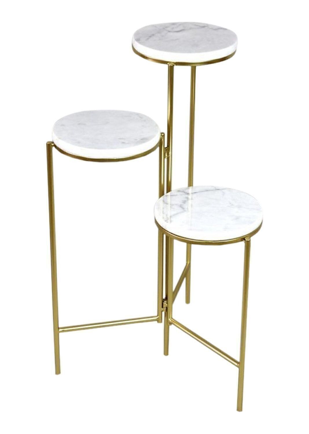 MENSOLA METALLO MARMO 48X48X75,5 DORATO MB205758