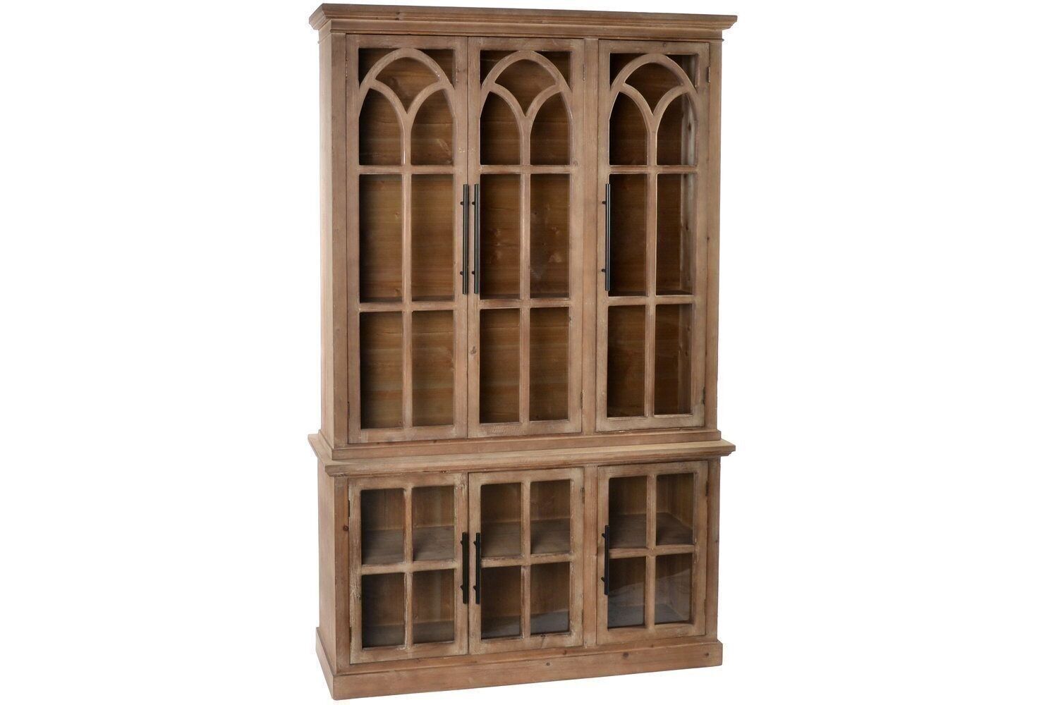 FIR GLASS DISPLAY CABINET 121X33X191 37.00 NATURAL MB205952