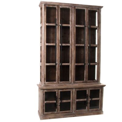 FIR GLASS DISPLAY CABINET 127.5X33X212 47.00 WHITE MB205955