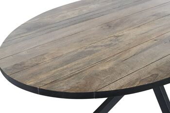 TABLE DE REPAS MÉTAL MANGUE 200X100X76 NATUREL MB205959 2