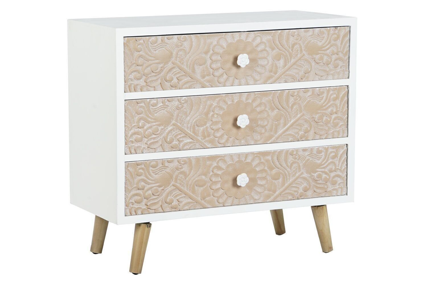 CASSETTO ABETE 80X38X71 BIANCO INTAGLIATO MB205964