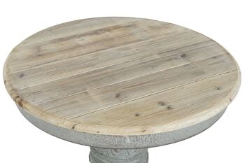 TABLE D'APPOINT SAPIN 60X60X62 NATUREL VIEILLI MB206180 2