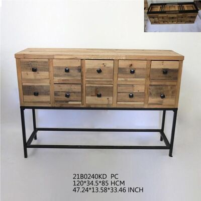 RECYCLED WOOD CONSOLE FIR 120X34,5X85 MB206303