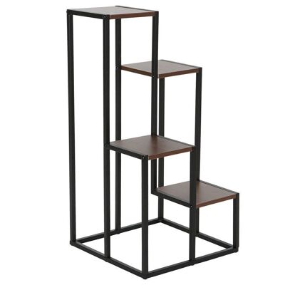 SIDE TABLE SET 2 IRON MDF 40X40X40 BROWN MB206446