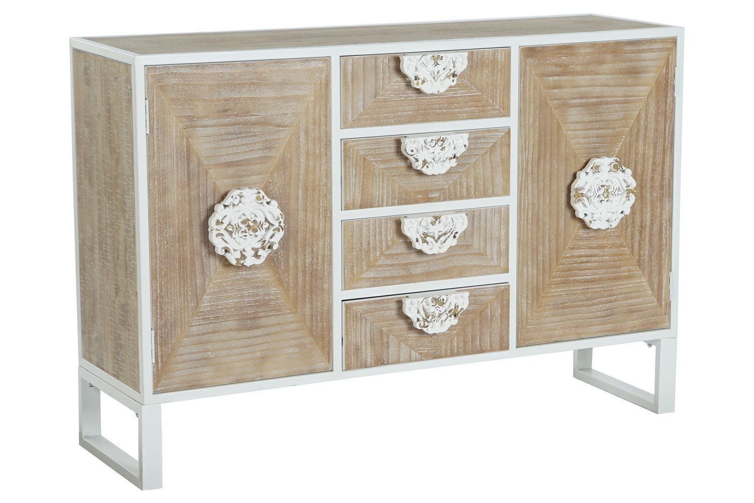 BUFFET METALLO ABETE 120X35X80 BIANCO MB206499