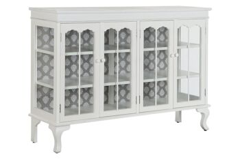 BUFFET VERRE SAPIN 142,5X40,5X101,5 BLANC MB206505 1