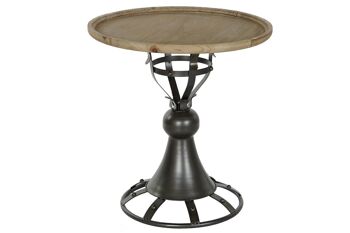 TABLE D'APPOINT SAPIN METAL 60X60X63,5 NOIR MB206519 1