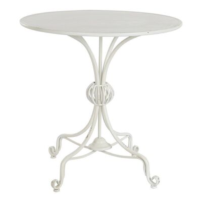 TABLE D'APPOINT METAL 81X81X81,5 BLANC MB206520