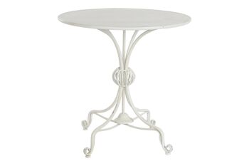 TABLE D'APPOINT METAL 81X81X81,5 BLANC MB206520 1