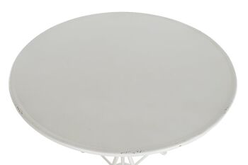 TABLE D'APPOINT METAL 81X81X81,5 BLANC MB206520 2